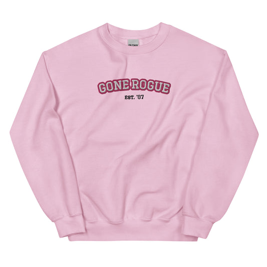 Pink College Crewneck